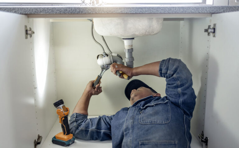 Kitchen remodel plumbing installation work