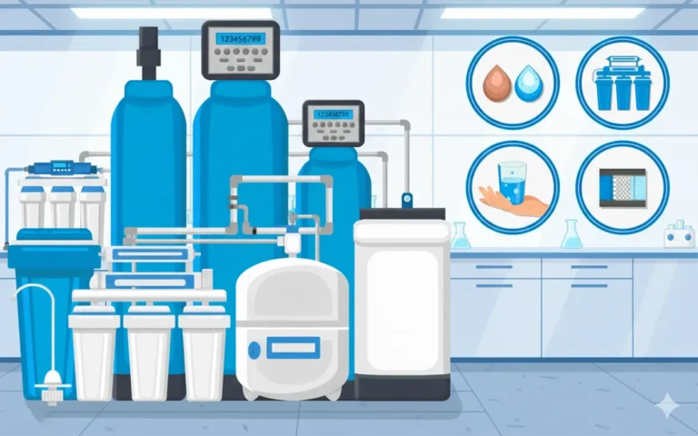 Water softener vs whole house water filter systems shown together to illustrate different home water treatment options.