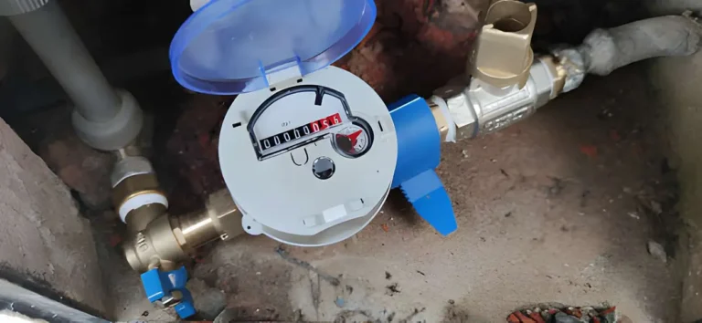 Water meter showing unusual activity, a common sign of a hidden water line leak in Houston, Texas homes.