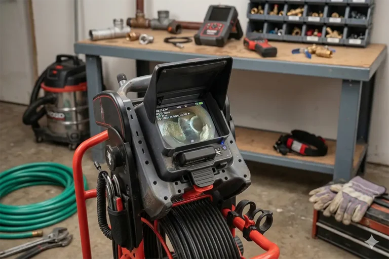 Pipeline camera inspection Texas showing inside underground pipe to detect hidden plumbing problems.