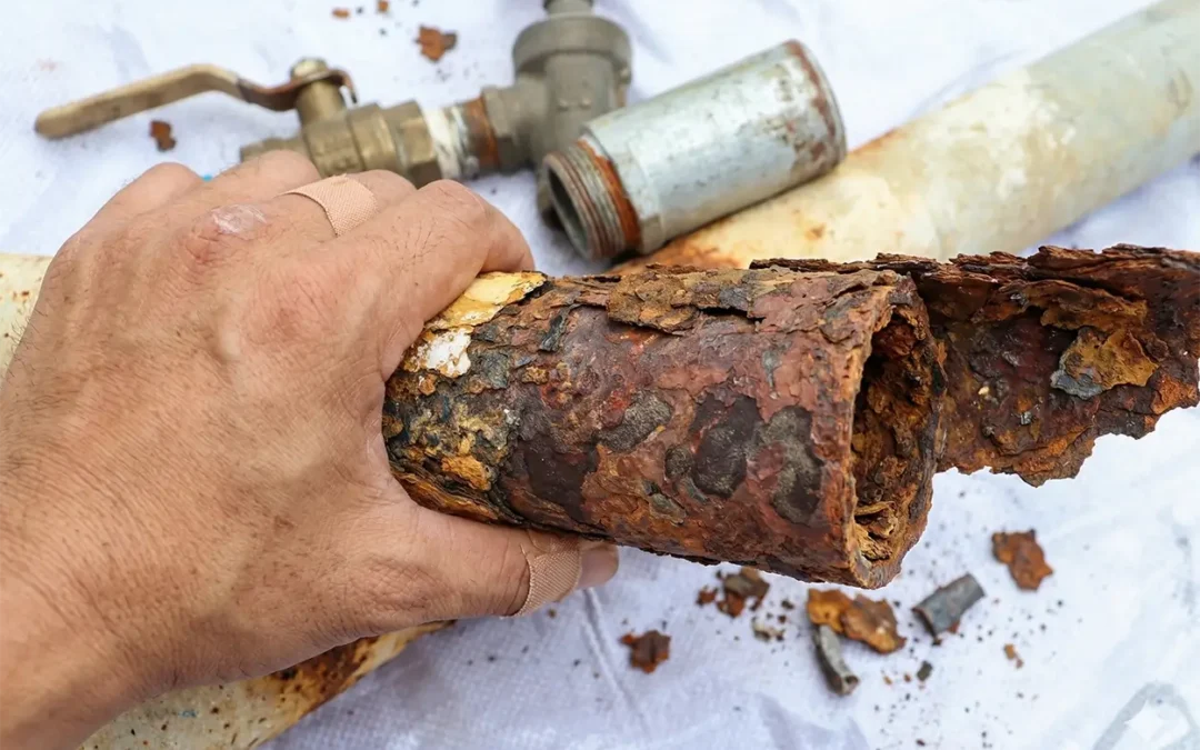 Corroded drain pipe showing severe damage, causing recurring drain problems that require drain repair Texas homeowners trust.